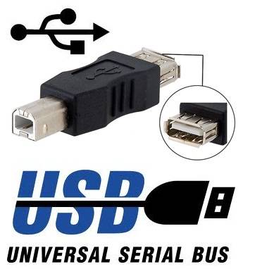 USB A (Female) to B (Male) Adapter for Computers & Printers..!