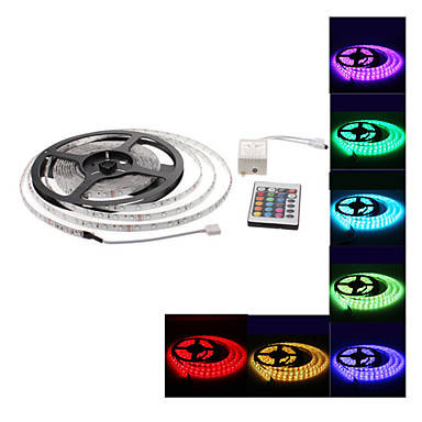 Waterproof 5M 300x3528 SMD RGB Light LED Strip Lamp with 24-Button Remote Controller Set (12V)..!