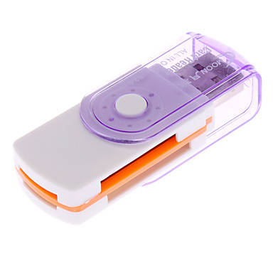 Rotating Mini SD/HC, Micro SD/HC, SD/SDHC, TF MultiSlot All-in-1 Card Reader (White)..!