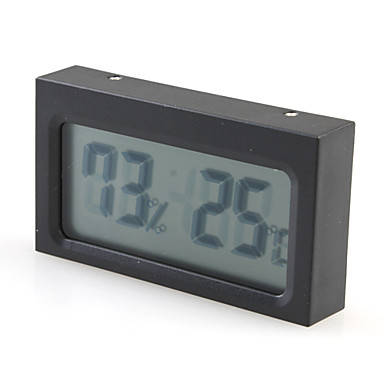 Digital Compact LCD Convenient Car Interior Hygrothermograph (Black)..!