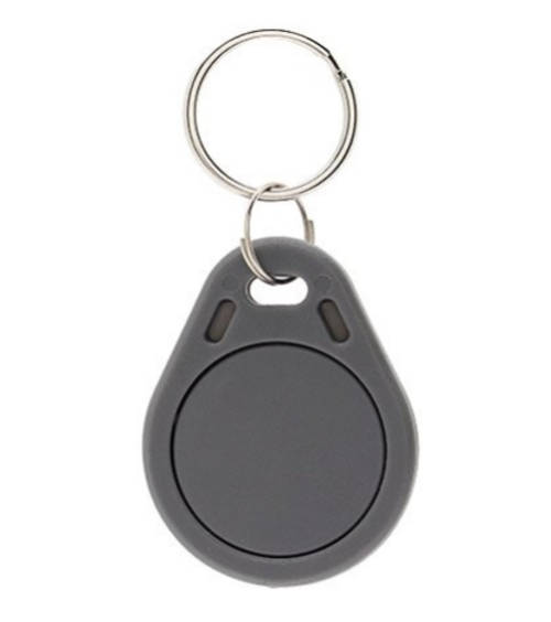 Rewritable Programmable Waterproof Philips NXP Mifare NFC / RFID Tag with Keychain (Grey)..!