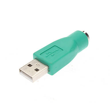 USB Male to PS/2 Female Adapter / Converter (Green)..!