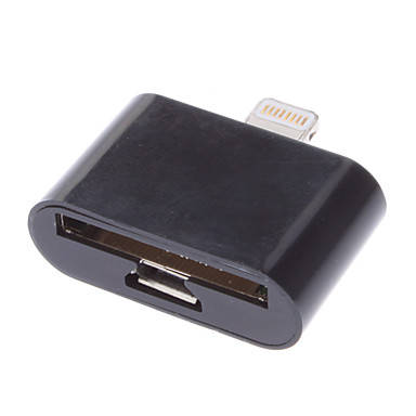 2-in-1 Apple 8 Pin Male Connector to Micro USB and 30-Pin Female Connector Adapter for iPhone..!