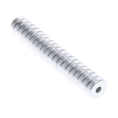 Powerful 20pcs 1.5x5mm NdFeB Neodymium Magnet Circular Cylinder DIY Set (Silver)..!