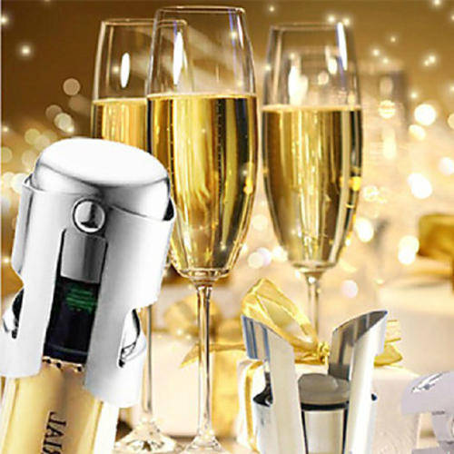 Universal Stainless Steel Champagne Wine Bottle Stopper (Silver)..!