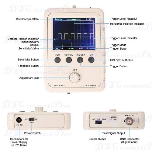 2.4" TFT Handheld Digital Oscilloscope DIY Kit Parts w/ Case SMD Soldered Electronic Learning Set !!