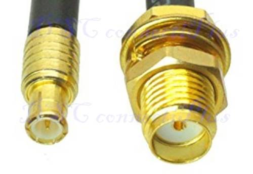 10cm RG58U 50 Ohm SMA Female to Straight MCX Plug RF Cable (Black)..!