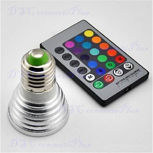 E27 AC85-265V RGB LED Bulb 3W 16 Color Changeable Lamp Spotlight Downlight + IR Remote Control..!