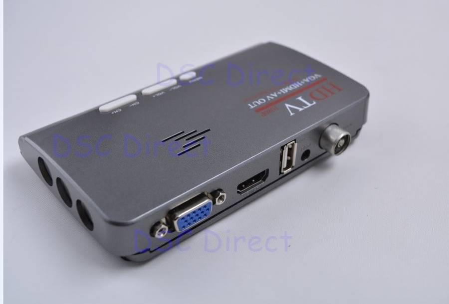 Digital Terrestrial HD 1080P DVB-T/T2 TV Box VGA AV CVBS Tuner Receiver w/ Remote Control (Grey)..!