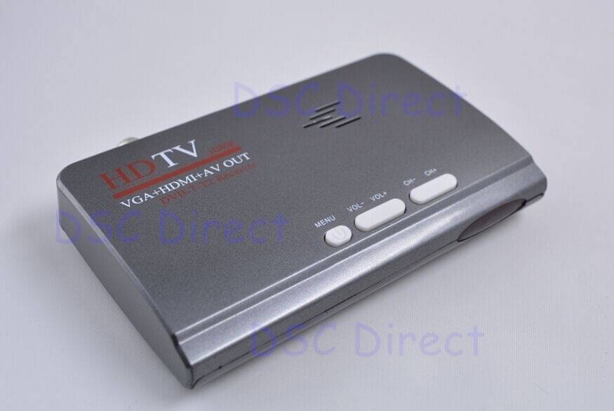 Digital Terrestrial HD 1080P DVB-T/T2 TV Box VGA AV CVBS Tuner Receiver w/ Remote Control (Grey)..!