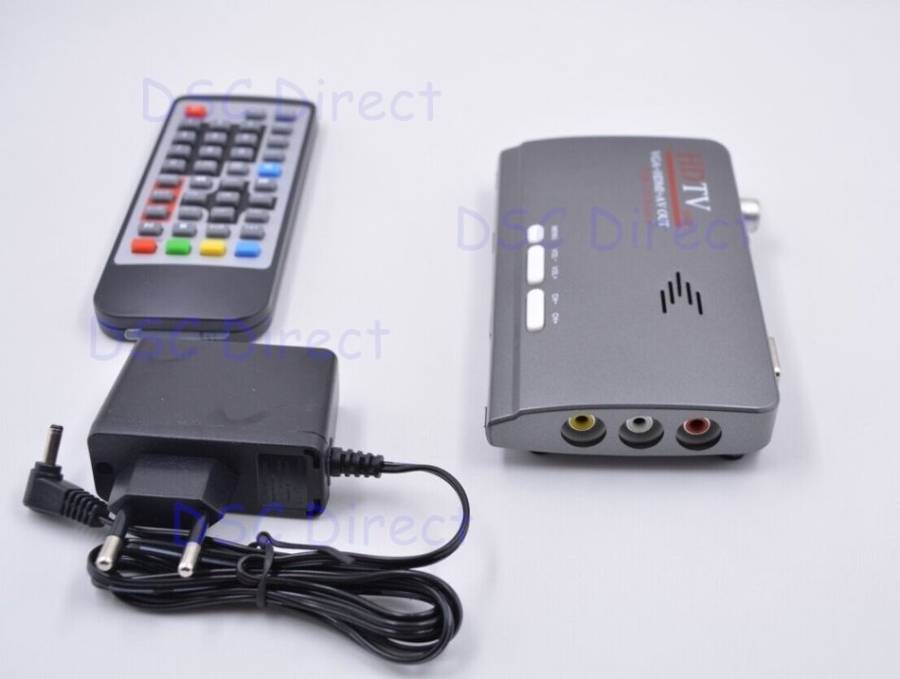 Digital Terrestrial HD 1080P DVB-T/T2 TV Box VGA AV CVBS Tuner Receiver w/ Remote Control (Grey)..!