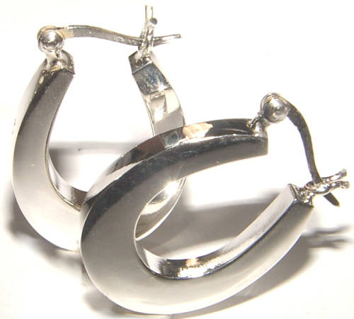 GORGEOUS HOOP EARRINGS SET IN SOLID .925 STERLING SILVER!