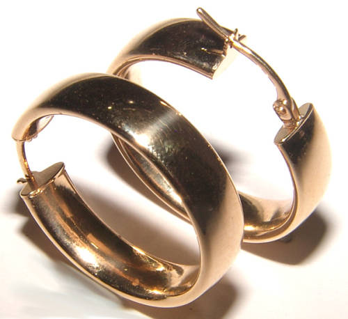 **REDUCED!** GORGEOUS SOLID 9ct YELLOW GOLD HOOP EARRINGS! FREE COURIER DELIVERY!
