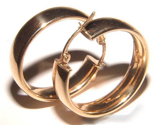 **REDUCED!** GORGEOUS SOLID 9ct YELLOW GOLD HOOP EARRINGS! FREE COURIER DELIVERY!