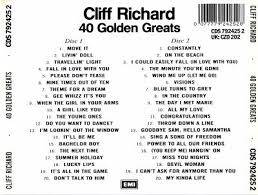 DOUBLE CD - CLIFF RICHARD - 40 GOLDEN GREATS