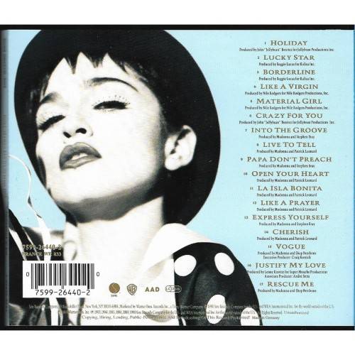 CD - MADONNA - THE IMMACULATE COLLECTION