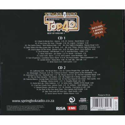 DOUBLE CD - SPRINGBOK RADIO TOP 40 BEST OF - VARIOUS ARTISTS