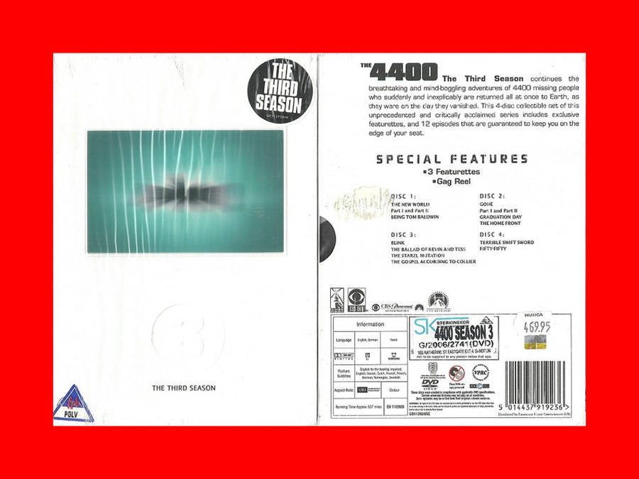 DVD - THE 4400 SEASON 3   -  REGION 2 EDITION