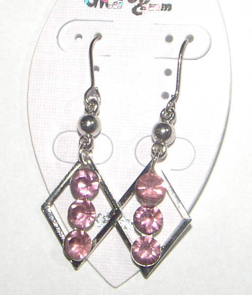 *** PRETTY*** CZECH RHINESTONE DANGLING EARRINGS!!!