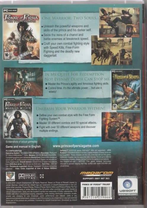 PC DVD ROM - PRINCE OF PERSIA TRILOGY (3 DISCS)