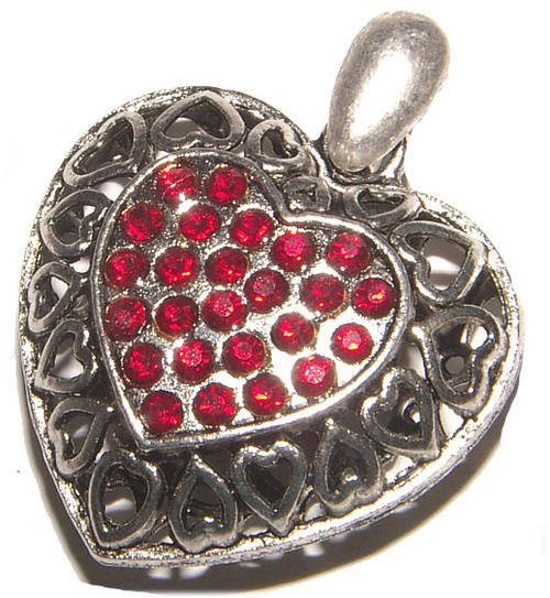 ***STUNNING!!!*** HOLLOW HEART PENDANT ENHANCER WITH OPENING BAIL!