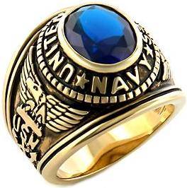 ***WOAW!!!*** 14KGP US NAVY MENS MILITARY SURPLUS RING!