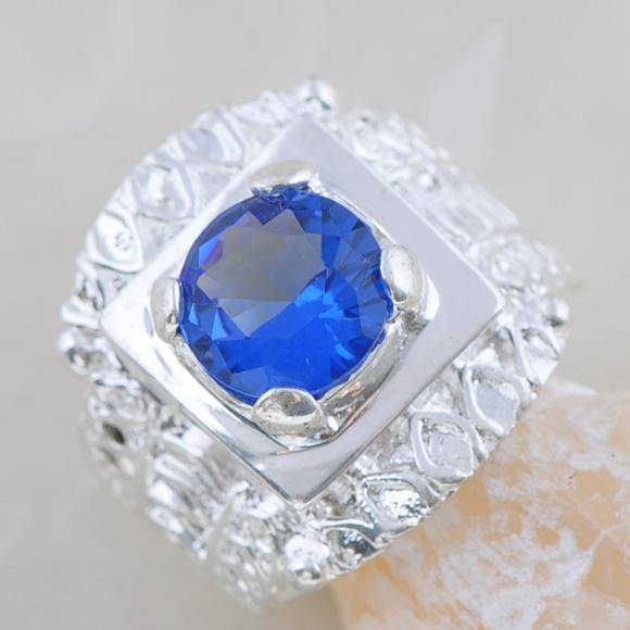 ***NATURAL GEMSTONES!!!***STUNNING NATURAL TOPAZ STERLING SILVER RING!!!