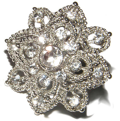 BEAUTIFUL RHINESTONE ENCRUSTED DRESS RING - ***NEW STOCK***!