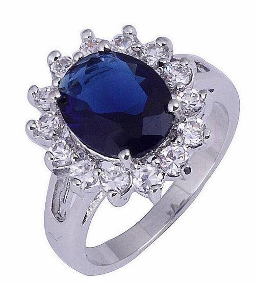 ***WOAW!!!***STUNNING SAPPHIRE WHITE GOLD DRESS RING!!!
