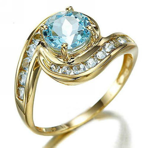 ***WOAW!!!***STUNNING TOPAZ YELLOW GOLD RING!!!