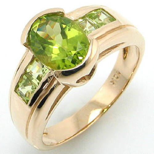 ***WOAW!!!***STUNNING PERIDOT YELLOW GOLD RING!!!