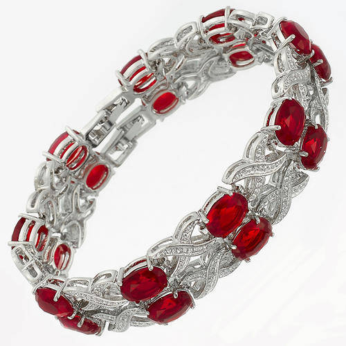 ***BEAUTIFUL ITEM!!***GORGEOUS RUBY TENNIS BRACELET!