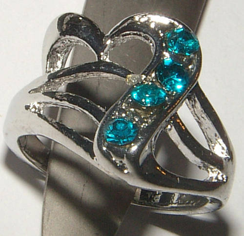 ^^ SIZE 7.5 ^^ SWEET CZECH RHINESTONE PARTY RING - NEW!