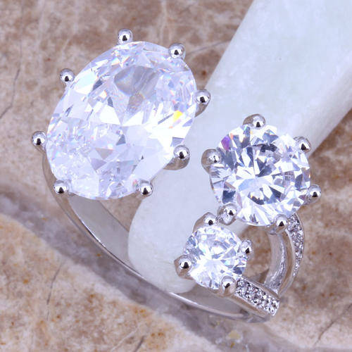 ***WOAW!!!***STUNNING TOPAZ STERLING SILVER RING!!!