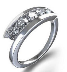 ***GORGEOUS!!***STUNNING WHITE GOLD FILLED DRESS RING!!!