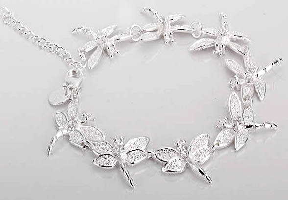 ***GORGEOUS!!*** STUNNING STERLING SILVER DRAGONFLY BRACELET!!