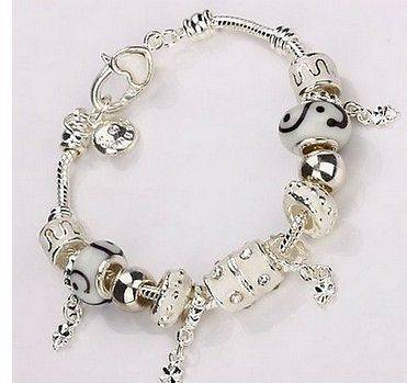 ***CHARM-ING!*** SILVER EUROPEAN/PANDORA CHARM BRACELET - ADORABLE!
