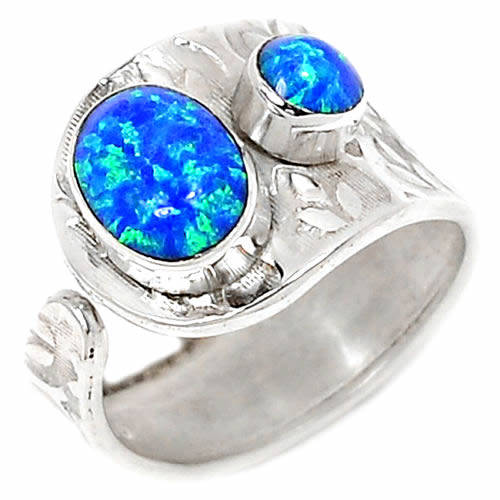 ***WOAW!!!*** GORGEOUS FIRE OPALS IN SOLID STERLING SILVER RING!!!