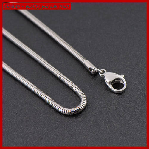 ***L@@@@K!!*** 63cm SILVER SNAKE CHAIN WITH LOBSTER CLASP!!