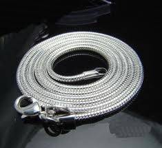 ***L@@@@K!!*** 65cm SILVER SNAKE CHAIN WITH LOBSTER CLASP!!