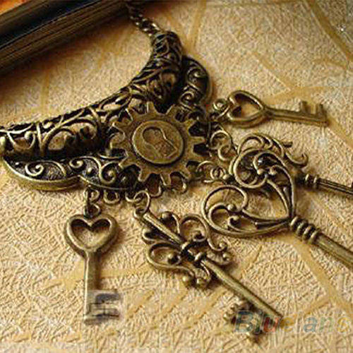 ***POPULAR CHOICE!***  GORGEOUS VINTAGE DESIGN RHINESTONE BRONZE NECKLACE - NEW!