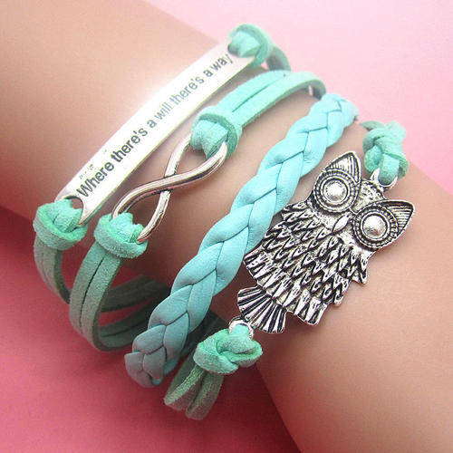 **GORGEOUS AND HOT!!***BEAUTIFUL OWL INFINITY BRACELET!