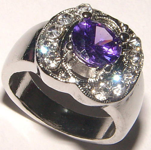 **SIZE 6.25**BEAUTIFUL CZ AND RHINESTONE ENCRUSTED DRESS RING!