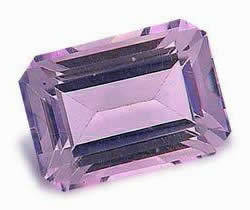 NATURAL AMETHYST -  FINE PURPLE OCTAGON BAGUETTE CUT - 0,47cts