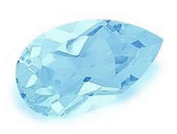 NATURAL TOPAZ -  SKY BLUE PEAR FACETED - 1.805cts!!