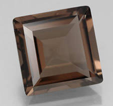 NATURAL SMOKY QUARTZ -  SQUARE CUT - 0.745cts