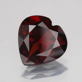 NATURAL MOZAMBIQUE GARNET  -  ORANGE RED HEART FACETED  - 0.485cts