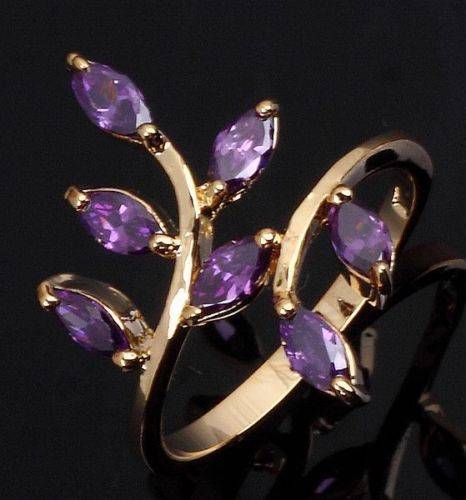 ***WOAW!!!***STUNNING AMETHYST YELLOW GOLD RING!!!