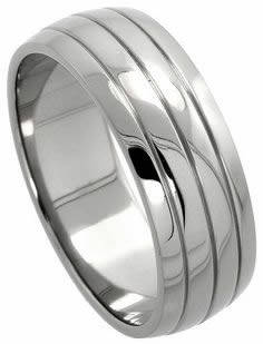 **ELEGANT DESIGN*** SOLID STAINLESS STEEL BAND RING NEW!!