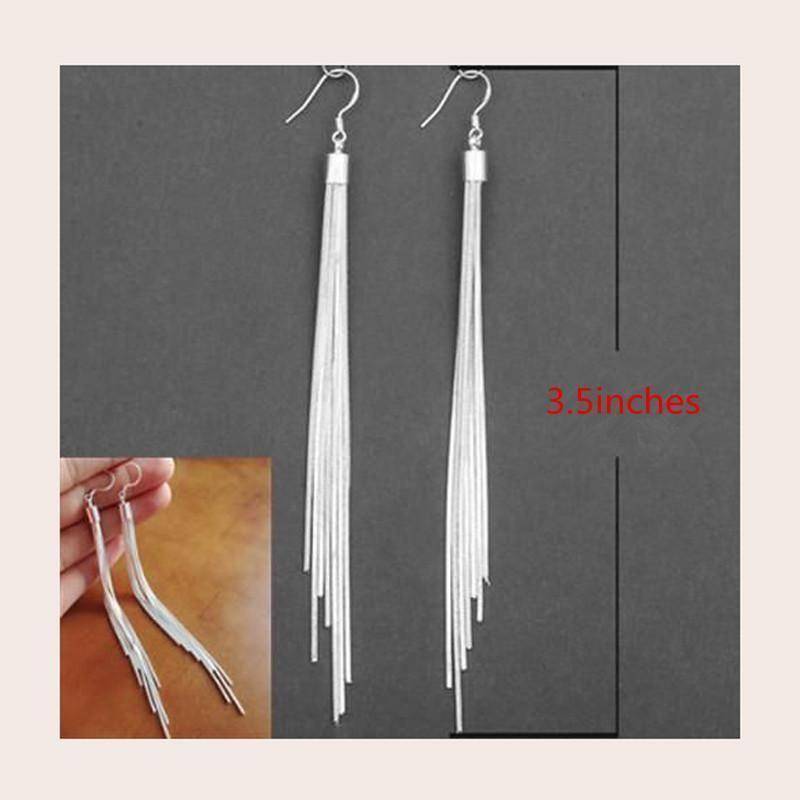 ***GORGEOUS!!!***STUNNING STERLING SILVER TASSEL EARRINGS!